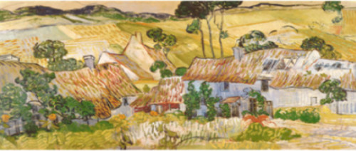 Painting by Vincent van Gogh “Farms near Auvers”