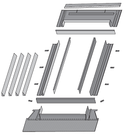 EH-C - flashing for use with FXC curb mounted skylight