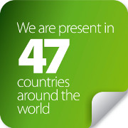 We are present in 47 countries around the world