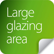 Large glazing area