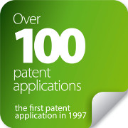 Over 100 patent applications