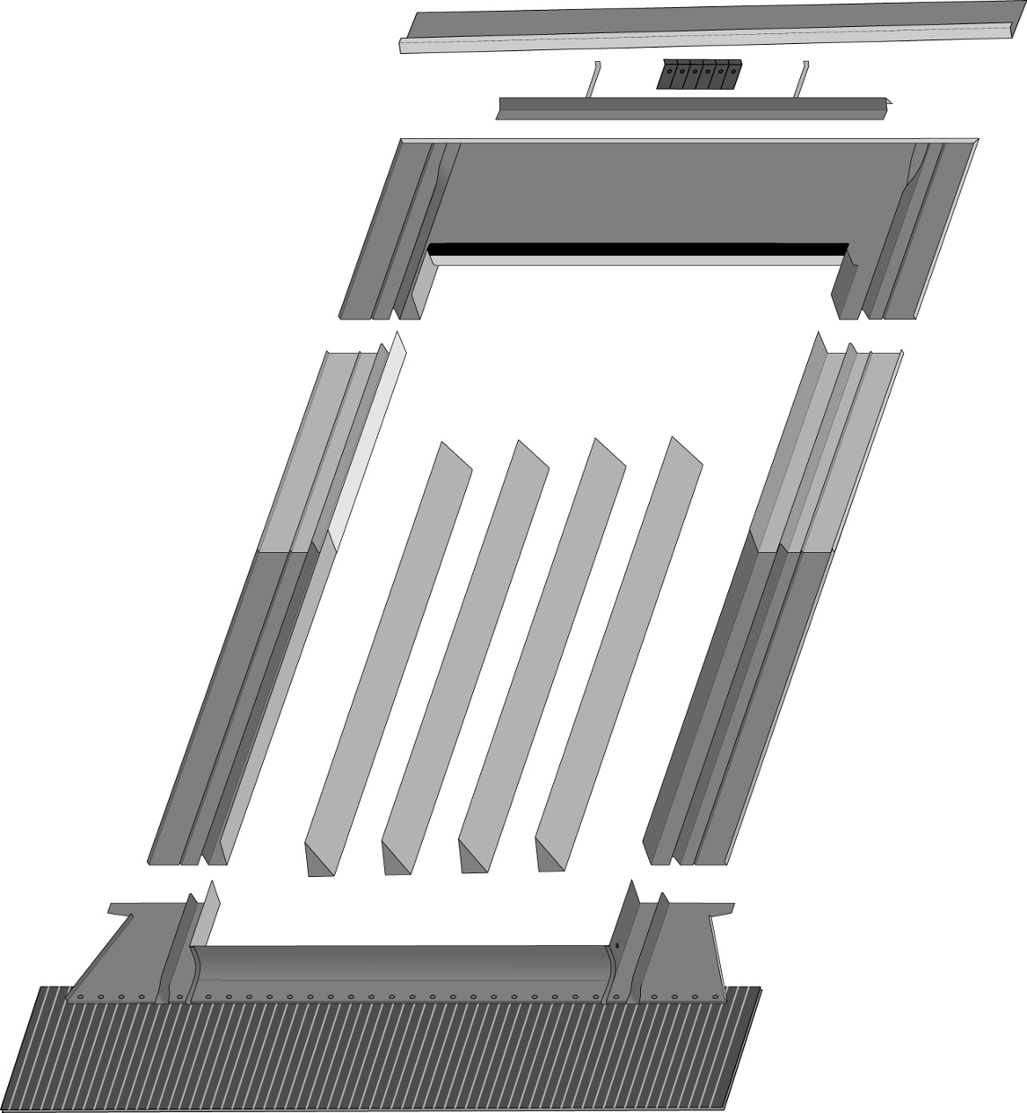 EHW flashing is intended for high-profiled corrugated materials allows the window to be joined with roofing materials