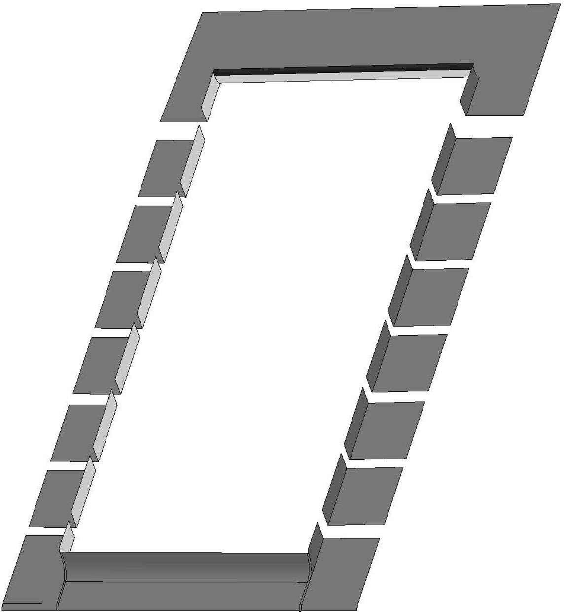 EL – flashing for use with FX, FV, FVE, FVS deck skylight