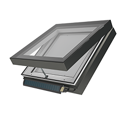 Curb mounted solar venting skylight FVC-S